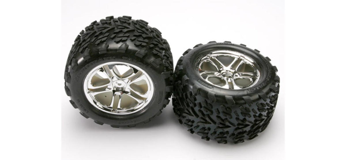 Traxxas 5174 Tires Wheels SS Chrome Talon