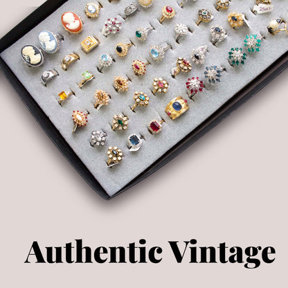 FIVE FOR ONE -Mix of 5 Vintage/Antique Rings for Women We Select Per Your Specifications Made in America - Bulk Pack by PVD Vintage Jewelry