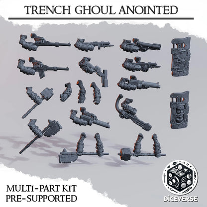 Trench Ghoul Anointed by Diceverse, 28/32mm scale miniature, 60mm Tall, Trench Crusade Proxy
