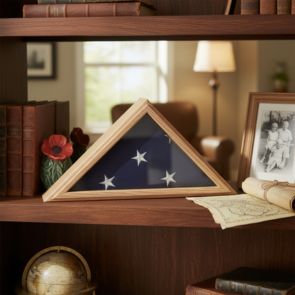 Air force flag case for 3ft x 5ft Flag Oak - Fit 3' x 5' flag.