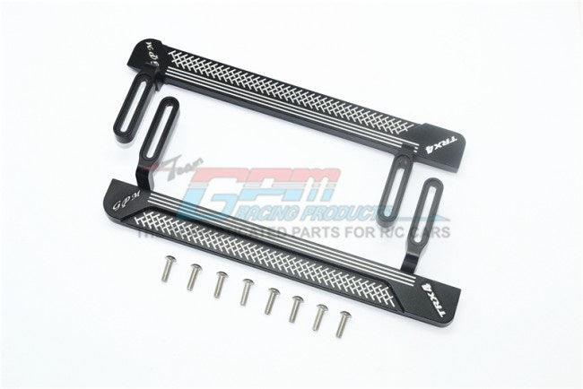 GPM ALUMINUM SIDE STEPS PATTERN B TRAXXAS TRX-4 TRAIL DEFENDER / BLAZER BLACK