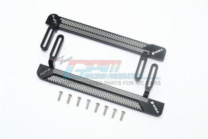 GPM ALUMINUM SIDE STEPS PATTERN B TRAXXAS TRX-4 TRAIL DEFENDER / BLAZER BLACK