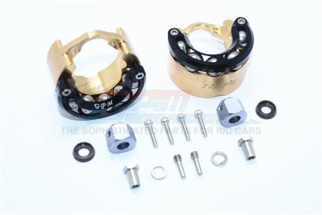 GPM BRASS PENDULUM KNUCKLE WITH ALLOY LID 9MM HEX ADAPTER TRAXXAS TRX-4 BLACK