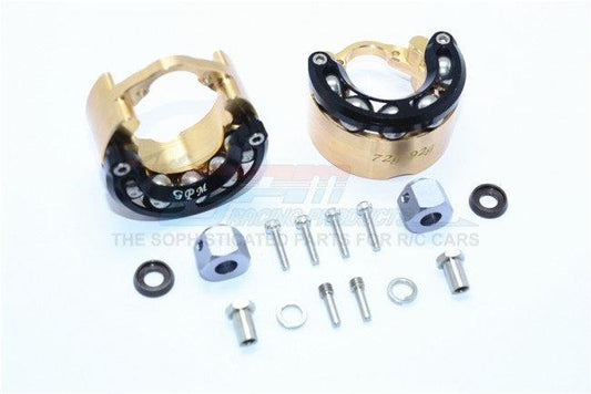GPM BRASS PENDULUM KNUCKLE WITH ALLOY LID 9MM HEX ADAPTER TRAXXAS TRX-4 BLACK