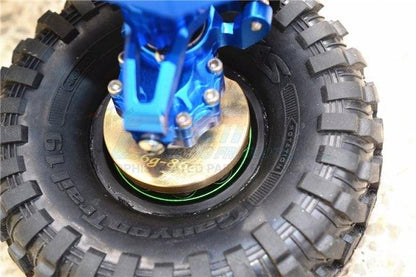 GPM BRASS PENDULUM KNUCKLE WITH ALLOY LID 23MM HEX ADAPTER TRAXXAS TRX-4 BLUE