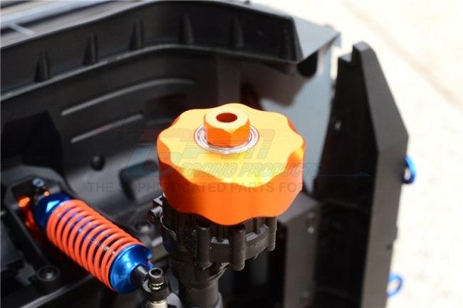 GPM BRASS PENDULUM WHEEL KNUCKLE AXLE 23MM HEX ADAPTER TRAXXAS TRX-4 BLACK