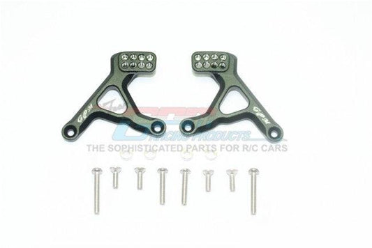 GPM ALUMINUM REAR ADJUSTABLE SHOCK TOWER TRAXXAS TRX-4 / TRX-6 BLACK