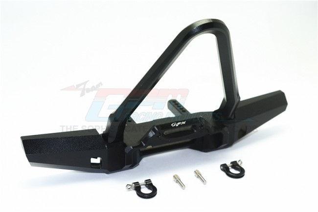 GPM ALUMINUM FRONT BUMPER WITH D-RINGS SPIKED DESIGN TRAXXAS TRX-4 / TRX-6 BLACK