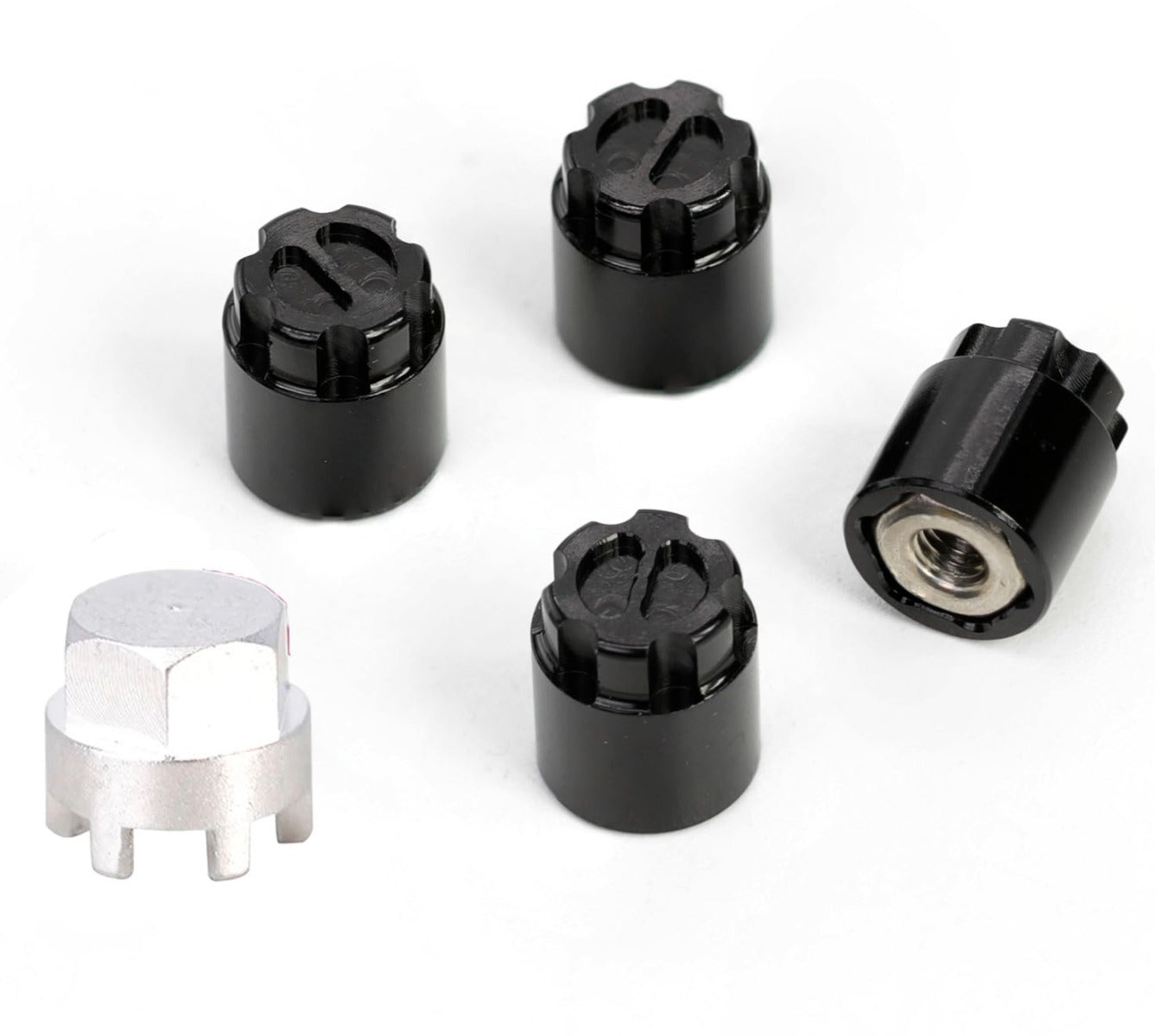 Powerhobby M2.5 Locking Hubs w Tool (4) FOR Traxxas TRX-4M Black TRX4m