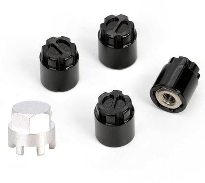 Powerhobby M2.5 Locking Hubs w Tool (4) FOR Traxxas TRX-4M Black TRX4m