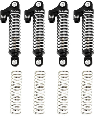 Powerhobby Aluminum 51mm Long Travel Shocks Black FOR Traxxas TRX-4M
