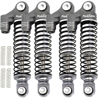 Powerhobby Aluminum 51mm Long Travel Shocks Grey FOR Traxxas TRX-4M