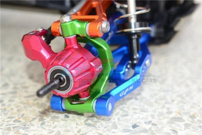 Gpm TXMS019-B Aluminum Front C-Hubs Blue (6 Pieces Set)