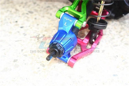 Gpm TXMS022-B Aluminum Rear Knuckle Arm Blue (2 Pieces Set)