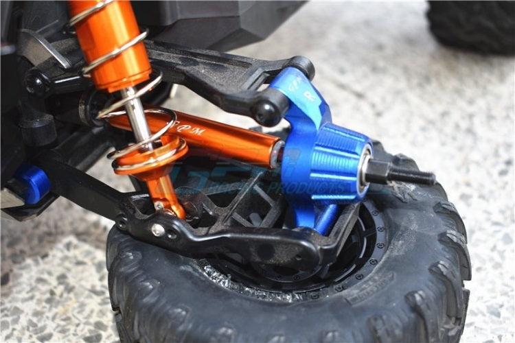 Gpm Harden Steel+Aluminum Adjustable CVD Drive Shaft Blue Traxxas Maxx