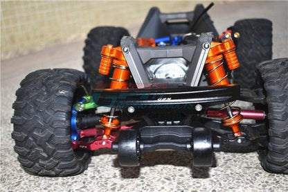 GPM ALUMINUM F/R L-SHAPE PIGGY BACK SPRING DAMPERS 125MM TRAXXAS 1/10 MAXX BLACK