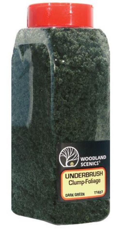 Woodland Scenics FC1637 N/HO Underbrush Shaker Dark Green 32 oz Train Scenery