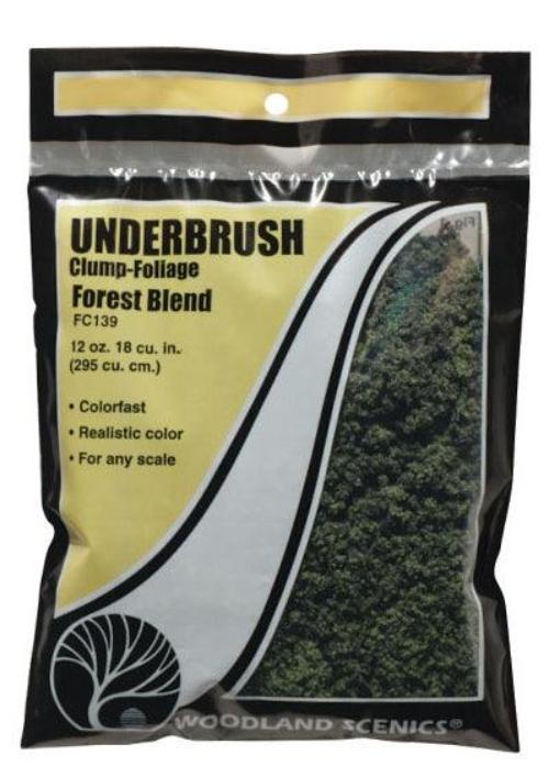 Woodland Scenics FC139 Underbrush Clump Foliage Forest Blend Bag Train Scenery