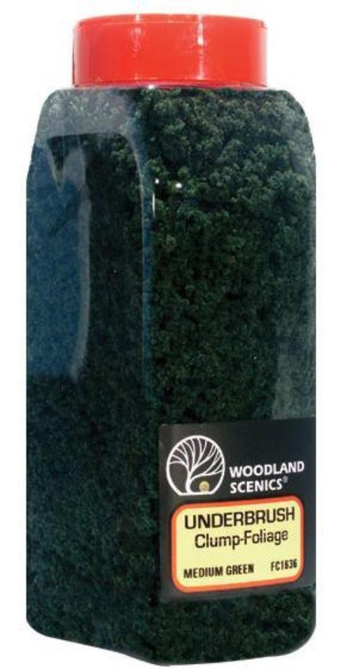 Woodland Scenics FC1636 N/HO Underbrush Shaker medium Green 32 oz Train Scenery