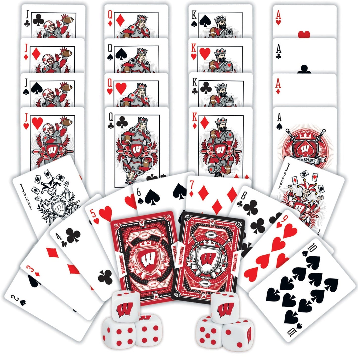 Wisconsin Badgers - 2-Pack Playing Cards & Dice Set by MasterPieces Puzzle Company INC