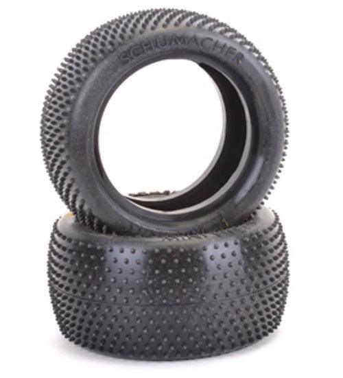 Schumacher U6819 "Mini Pin 1" 2.2" 1/10 Rear Buggy Tires Blue (2)