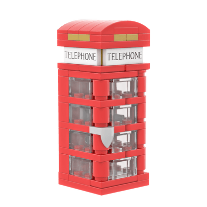 UK Phone Box Set - Brick Building Set - Made Using LEGO® Parts
