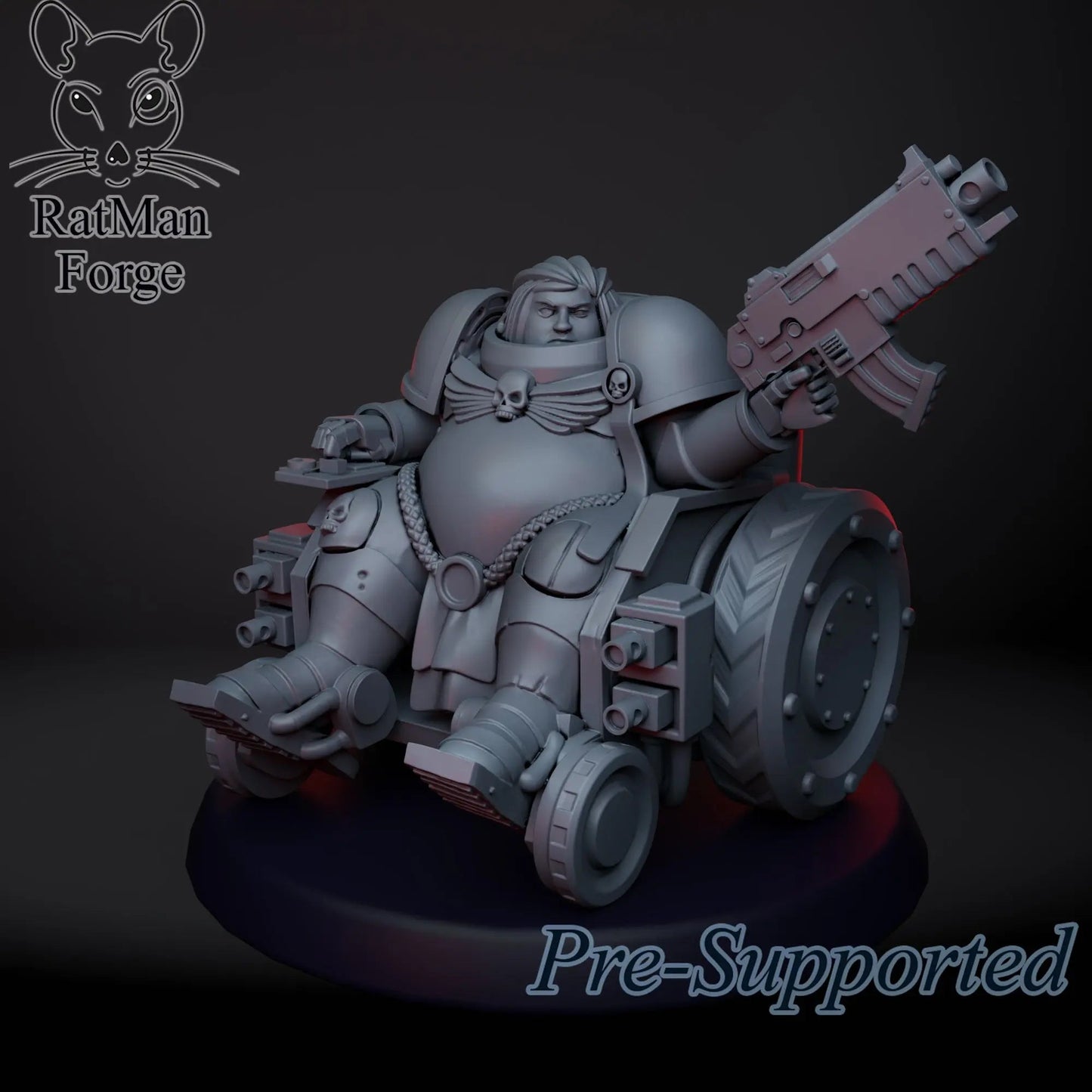 Super Left Hero by Ratman Forge, 28/32mm scale miniature, 54x43mm