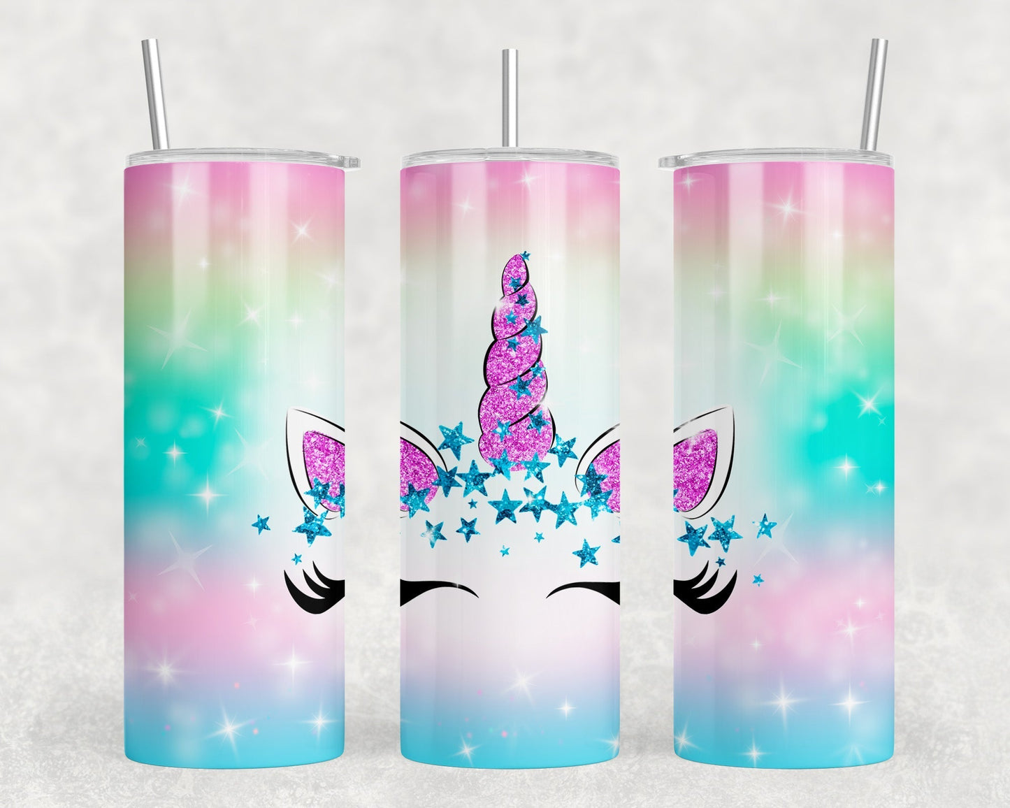 Unicorn - 20 oz Steel Skinny Tumbler - Optional Blue Tooth Speaker - Speaker Color will Vary by Rowdy Ridge Co
