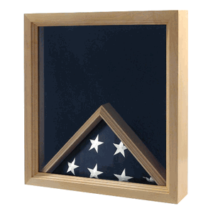 Navy Flag And Medal Display Case, Navy 3ft x 5ft flag Shadow Box