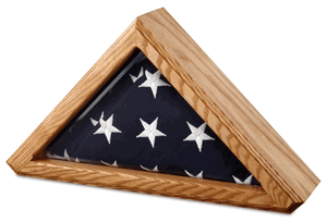 Senators Flag Display Case For 3ft X 5ft Flag - Oak