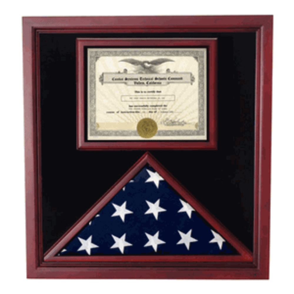 Extra Large Award and Flag Display Case for 3x5 flag.