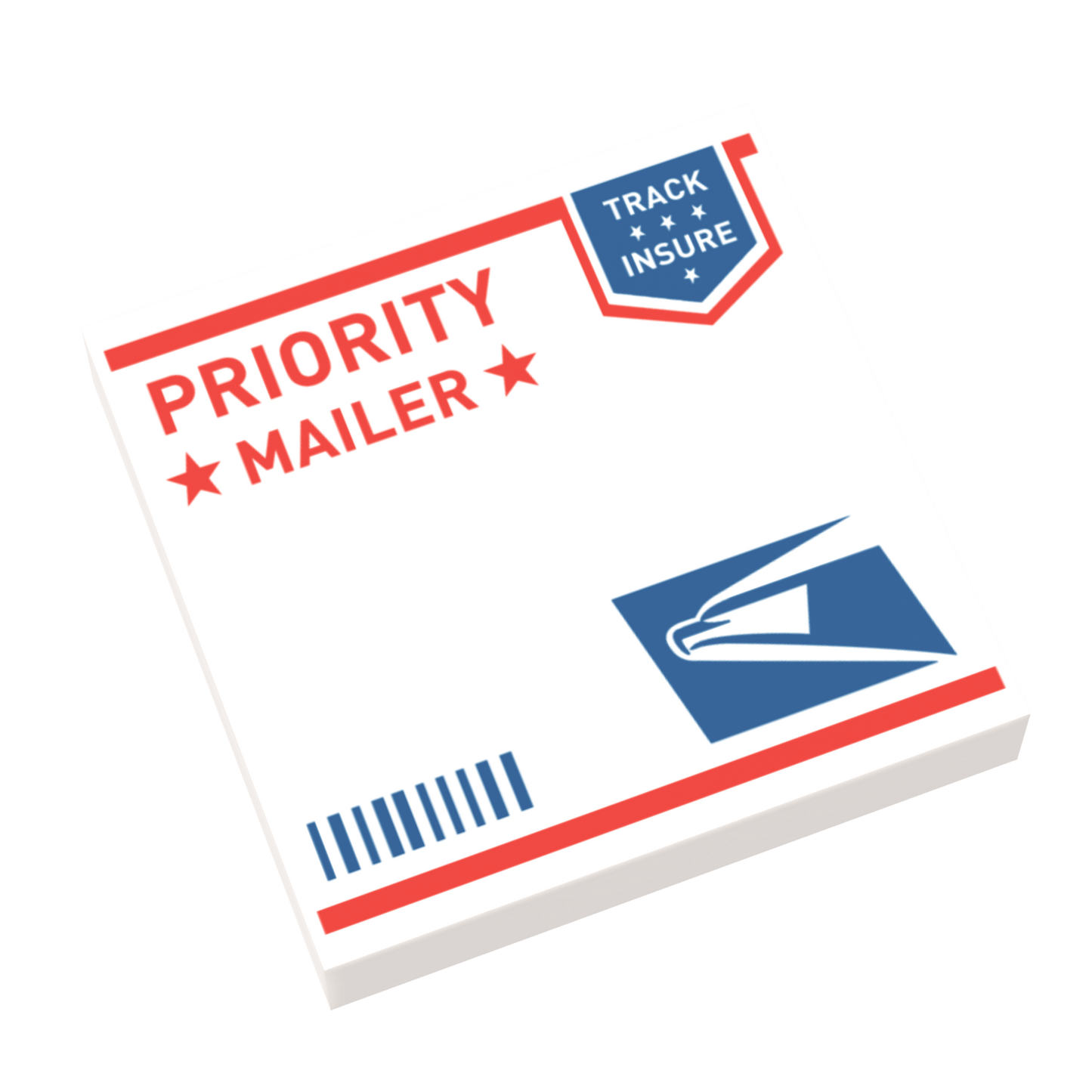 United Studs Postal Service Envelope -  Custom Printed Using LEGO® Parts - (2 x 2 Tile)