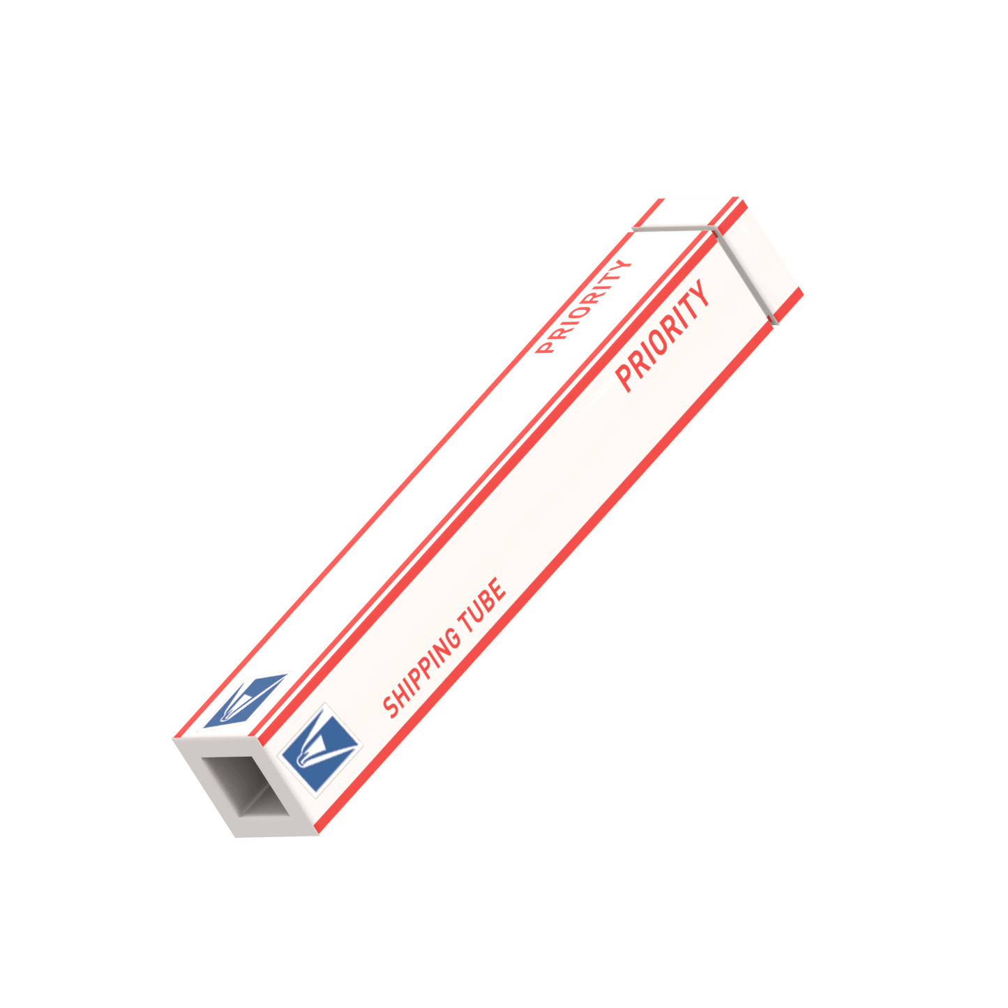United Studs Parcel Service - Shipping Tube - Custom Printed - Made Using LEGO® Parts