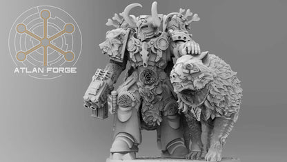 Valen Asgardian Commander by Atlan Forge 28/32mm Scale Miniature, 45mm tall