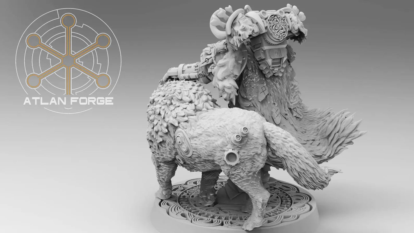 Valen Asgardian Commander by Atlan Forge 28/32mm Scale Miniature, 45mm tall
