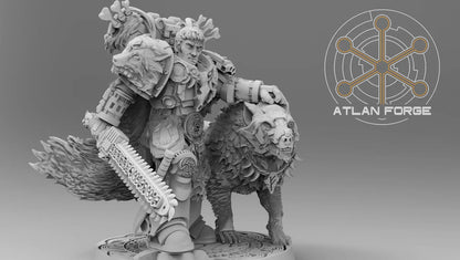 Valen Asgardian Commander by Atlan Forge 28/32mm Scale Miniature, 45mm tall