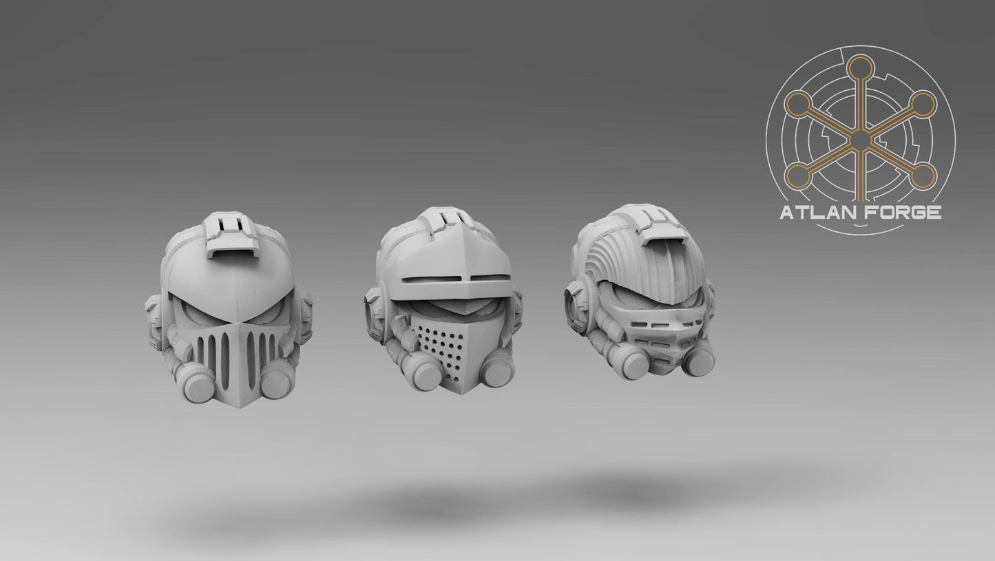 Templar Crusaders by Atlan Forge – 5-Man Modular Resin Printed Grimdark Squad (28/32mm)