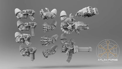 Templar Crusaders by Atlan Forge – 5-Man Modular Resin Printed Grimdark Squad (28/32mm)