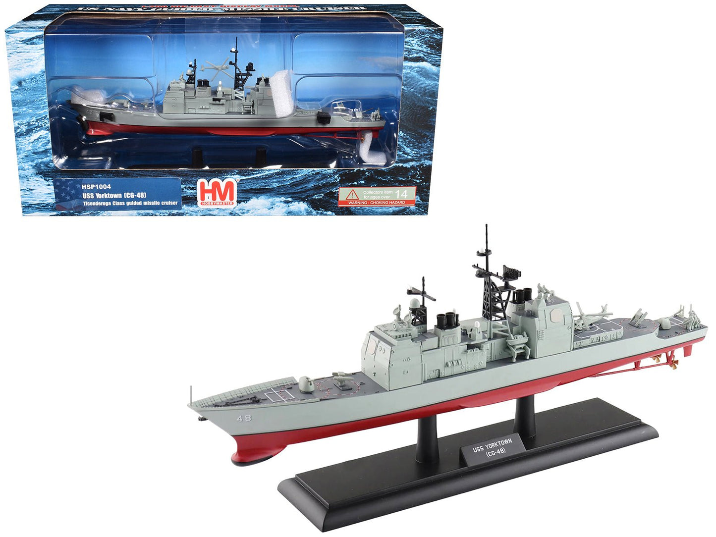 USS Yorktown (CG-48) Ticonderoga Class Guided Missile Cruiser "US Navy" 1/700 Diecast Model by Hobby Master  free shipping USA