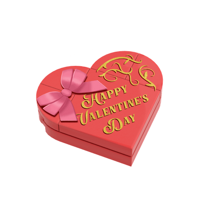 Heart Box of Chocolates  - Valentine's Day Candy - Made Using LEGO® Parts