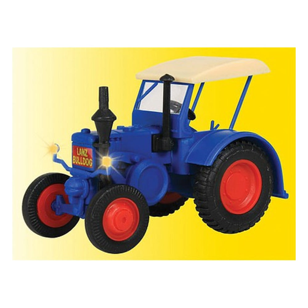 Viessmann 1167 HO Scale Lanz Bulldog Tractor w/LED Lights -- Blue, 14-16 Volts