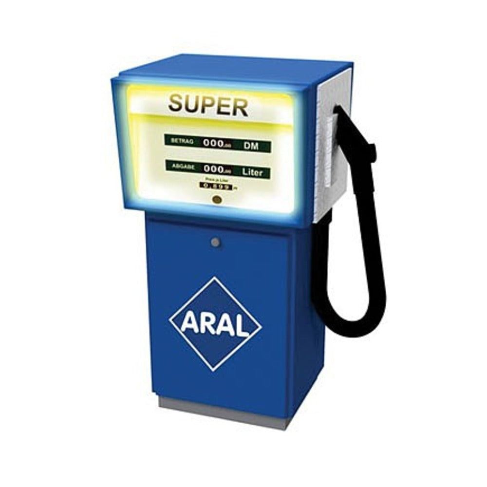 Viessmann 1364 HO Scale Gas Pump with LED Lighting -- Aral (blue, white)