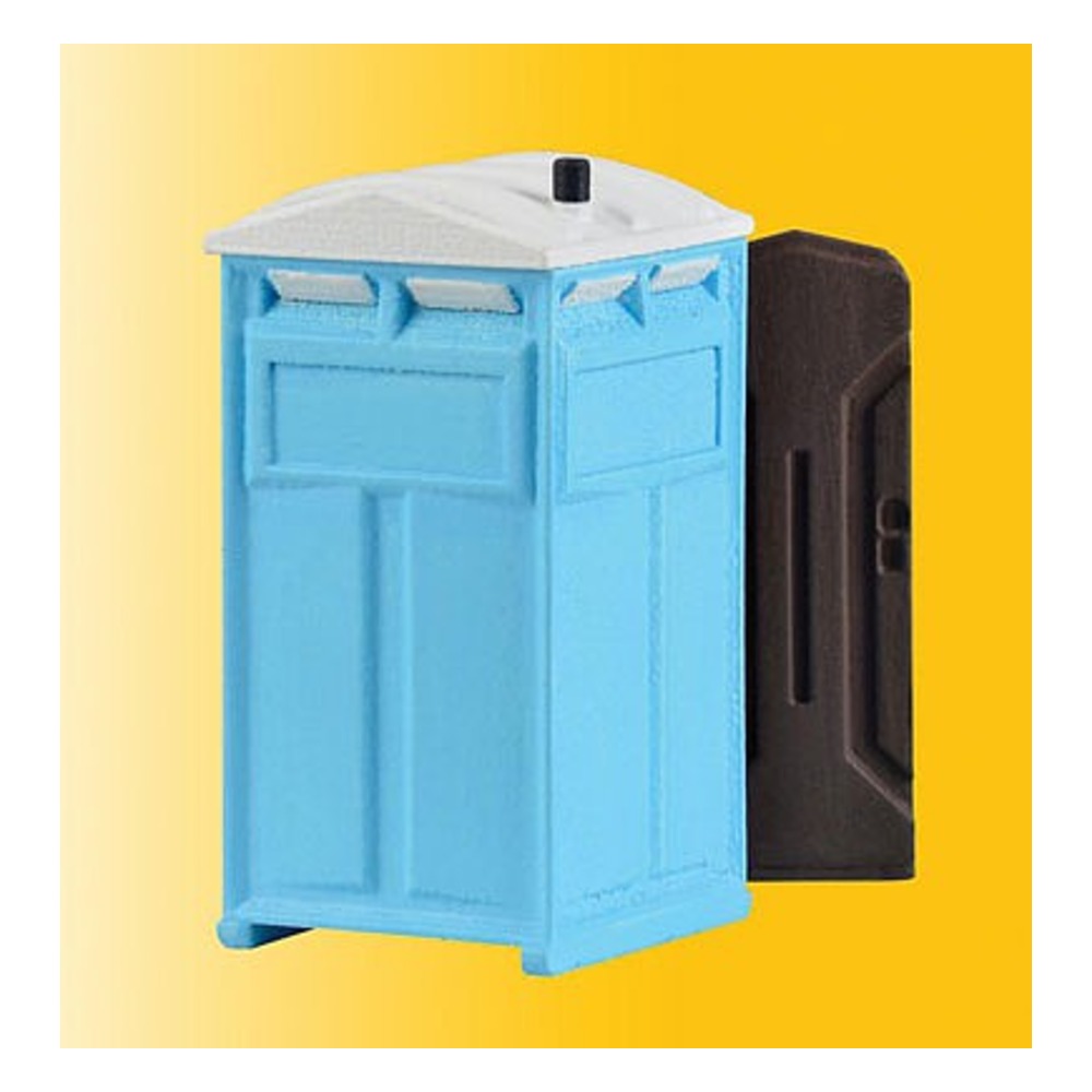 Viessmann 1545 HO Scale Modern Outhouse w/Animated Door & Construction Worker Figure -- 14-16 Volt AC or DC