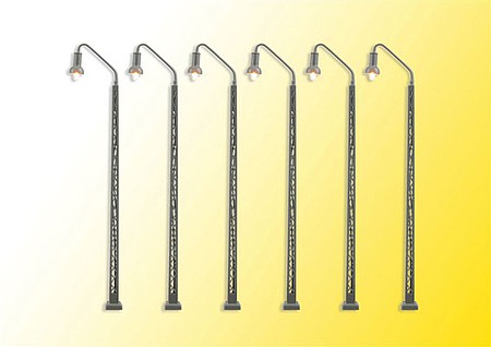 Viessmann 65856 N Scale LED Railway Lamp -- 3-1/8"  8cm Tall pkg(6)