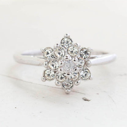 Vintage Rose and Amethyst Austrian Crystal Star Ring 18k Yellow Gold Electroplate Made in the USA by PVD Vintage Jewelry
