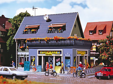 Vollmer 43616 HO Scale Travel Agency - Kit (Plastic) -- 7-1/16 x 4-1/2 x 4-1/2"  18 x 11.5 x 11.5cm