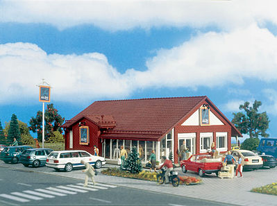Vollmer 43658 HO Scale Aldi Supermarket -- 8 x 5-15/16 x 1-3/16"  20 x 14.8 x 3cm