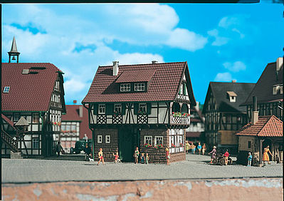 Vollmer 43734 HO Scale Tanner's House -- 4-3/8 x 3-3/4 x 4-3/4"  11 x 8.5 x 12cm