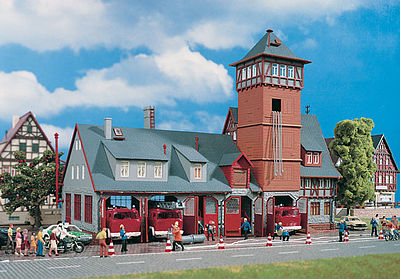 Vollmer 43767 HO Scale Fire Station -- 11-7/16 x 4-3/4"   29 x 12cm