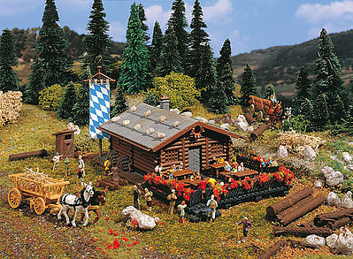 Vollmer 43796 HO Scale Mountain Lodge -- 6-1/2 x 3-1/2"   16.5 x 8.5cm